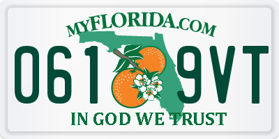 FL license plate 0619VT