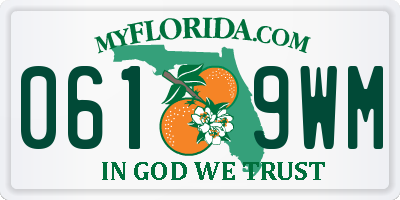 FL license plate 0619WM