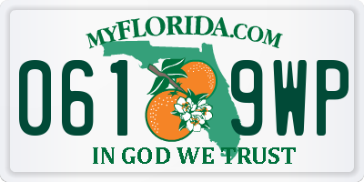 FL license plate 0619WP