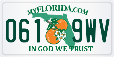 FL license plate 0619WV