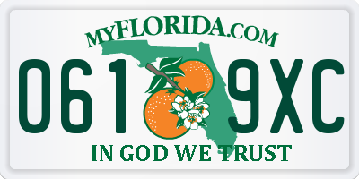 FL license plate 0619XC
