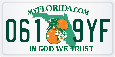 FL license plate 0619YF