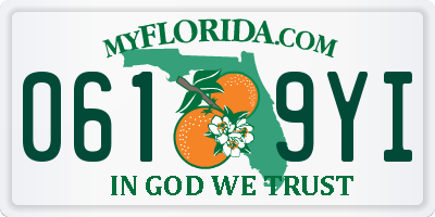 FL license plate 0619YI
