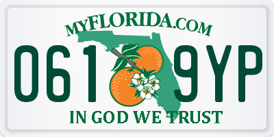 FL license plate 0619YP