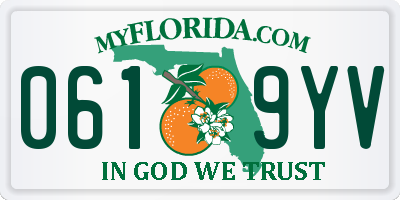 FL license plate 0619YV