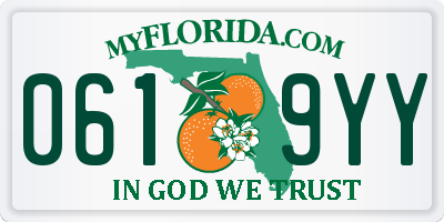 FL license plate 0619YY
