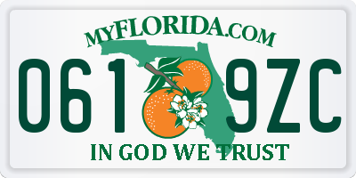 FL license plate 0619ZC