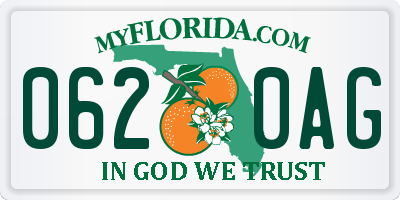 FL license plate 0620AG