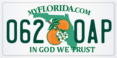 FL license plate 0620AP