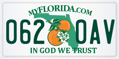 FL license plate 0620AV