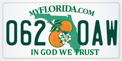 FL license plate 0620AW