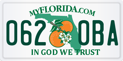FL license plate 0620BA