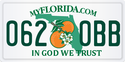 FL license plate 0620BB