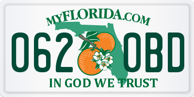 FL license plate 0620BD