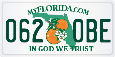 FL license plate 0620BE