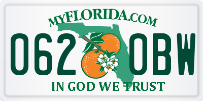 FL license plate 0620BW
