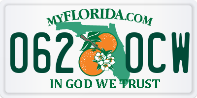 FL license plate 0620CW
