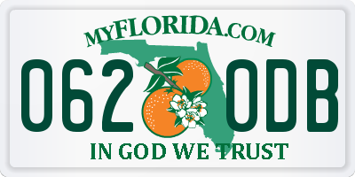 FL license plate 0620DB