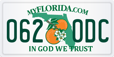FL license plate 0620DC