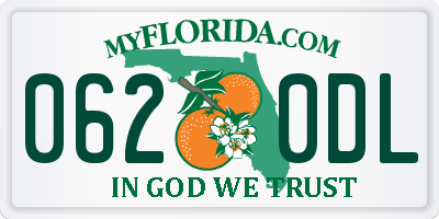 FL license plate 0620DL