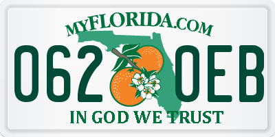 FL license plate 0620EB