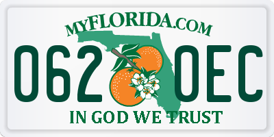 FL license plate 0620EC