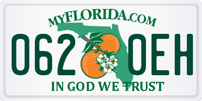 FL license plate 0620EH