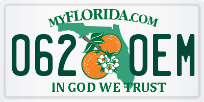 FL license plate 0620EM