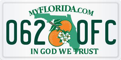 FL license plate 0620FC