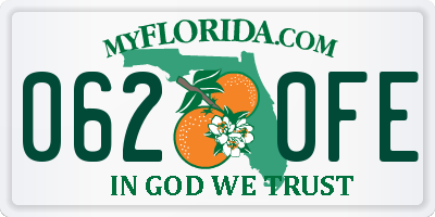 FL license plate 0620FE