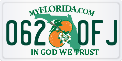 FL license plate 0620FJ