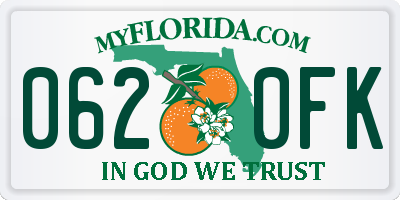 FL license plate 0620FK