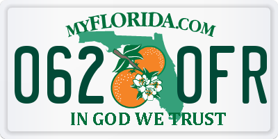 FL license plate 0620FR