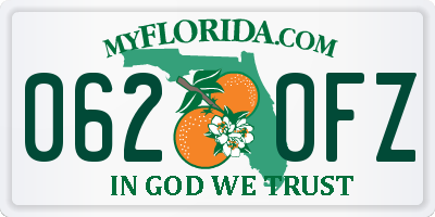 FL license plate 0620FZ