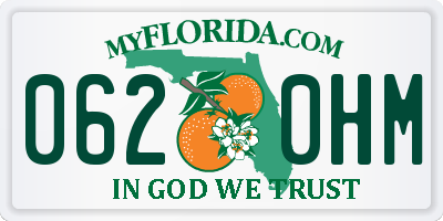 FL license plate 0620HM