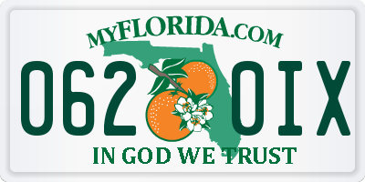 FL license plate 0620IX