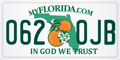 FL license plate 0620JB