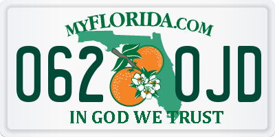 FL license plate 0620JD