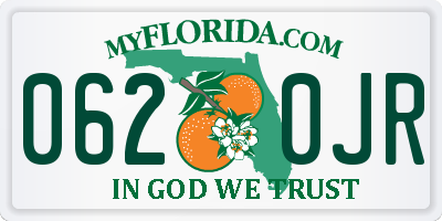 FL license plate 0620JR