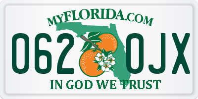 FL license plate 0620JX
