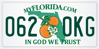 FL license plate 0620KG
