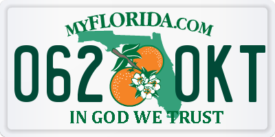 FL license plate 0620KT