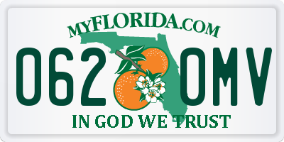 FL license plate 0620MV