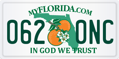 FL license plate 0620NC
