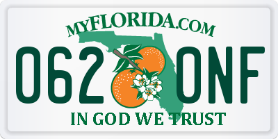 FL license plate 0620NF