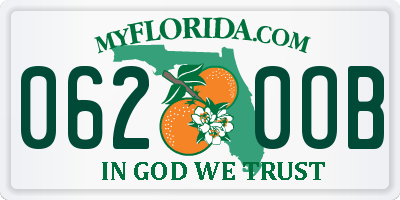 FL license plate 0620OB