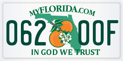 FL license plate 0620OF