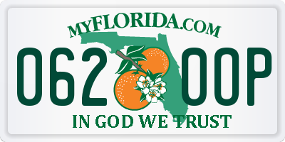 FL license plate 0620OP