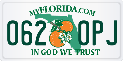 FL license plate 0620PJ