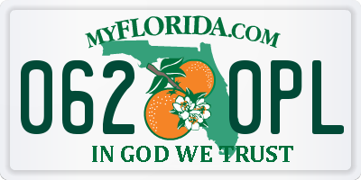 FL license plate 0620PL